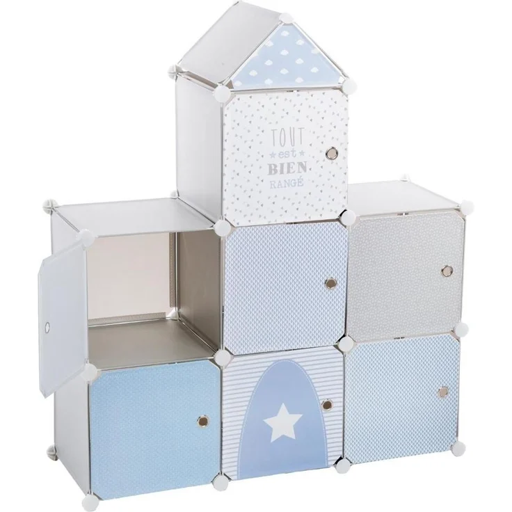 ATMOSPHERA Schrank mit Schubladen für kleine Gegenstände für Kinderzimmer, 94,5 x 32 x 109 cm Grau – Bild 4