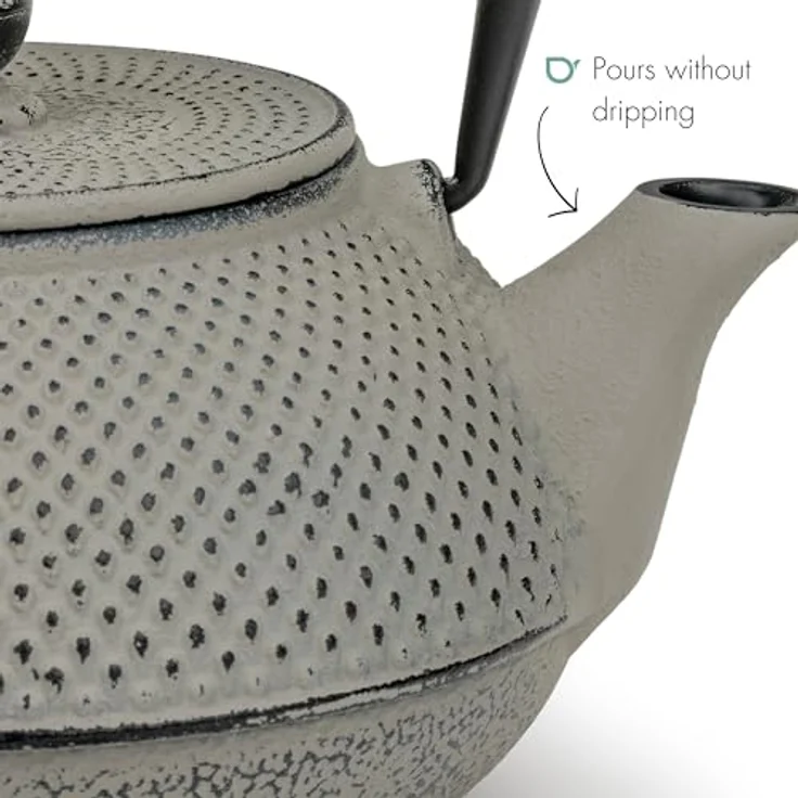 Bredemeijer Teekanne Jang 0,8l Gusseisen grau + Filter 153022 – Bild 4