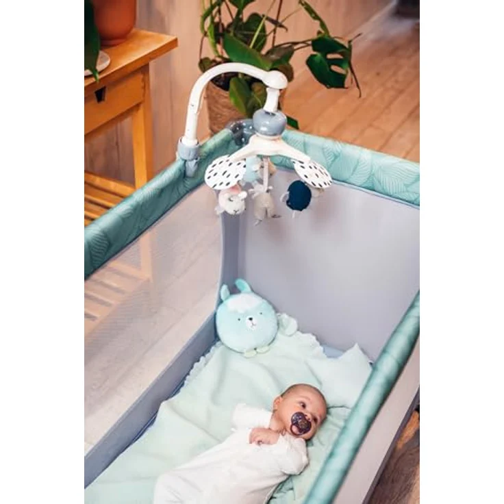 Momi BELOVE Reisebett für Kinder bis 15 kg Körpergewicht, B65 x L125 x H78 cm (faltbar 21 x 23 x 80 cm), Kinderreisebett mit Matratze, 2 Rädern, Transporttasche – Bild 10