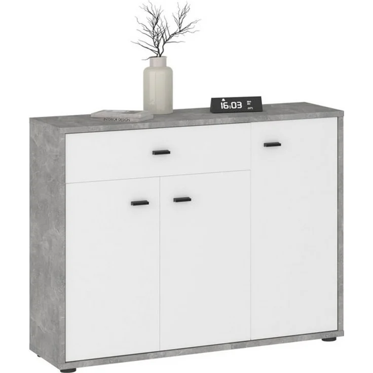 IDIMEX Highboard VIKA, Kommode Flurkommode mit Schublade und Ablagen – Bild 3