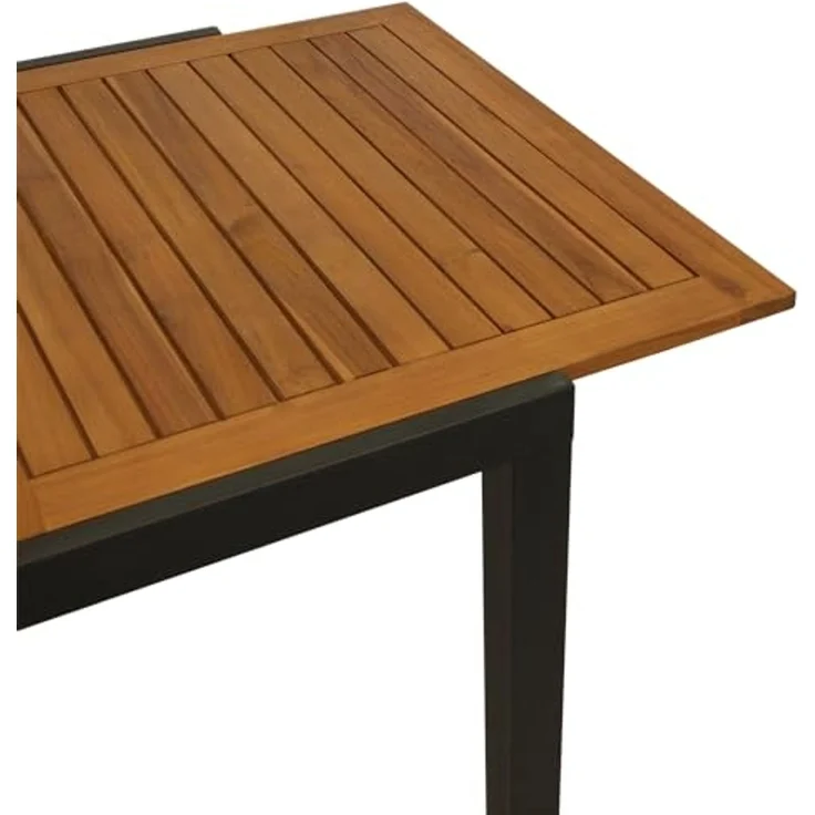 DEGAMO MILOS Garten-Ausziehtisch, Alu + Akazie, anthrazit/braun, 150/200x90cm – Bild 7