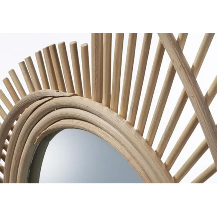 Kobolo Dekoobjekt Spiegel Wandspiegel LEVI Rattan, aus natürlchem Rattan – Bild 5