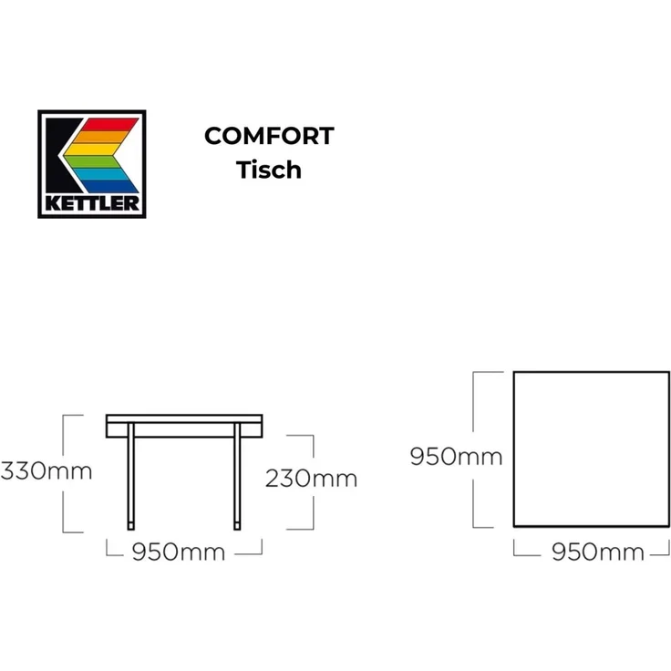 Kettler Comfort Garten Lounge Tisch – Bild 3