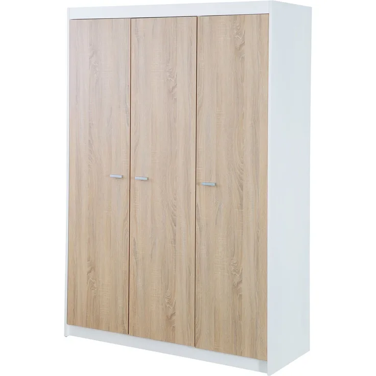 roba Kleiderschrank 'Gabriella - Schrank 3-türig - gefräst - Weiß / Eiche