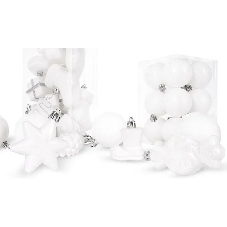 BRUBAKER Weihnachtsbaumkugel 77-teiliges Weihnachtskugel-Set, Christbaumschmuck aus Kunststoff, Weihnachtsdekoration Baumkugeln – Bild 3