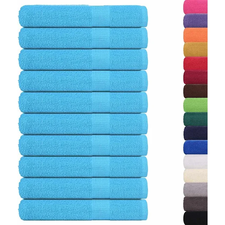 vidaXL Handtücher FROGN 10 Stk. Türkis 100x200 cm 360 g/m² 136988 – Bild 2