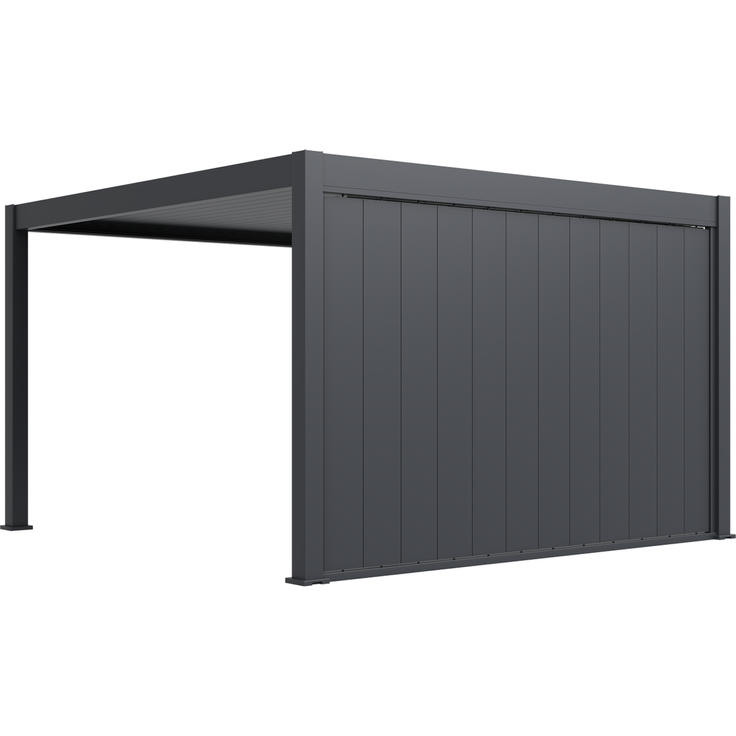 Weide Pergola Sichtschutzwand 4m mit kippbaren Lamellen anthrazit – Bild 2