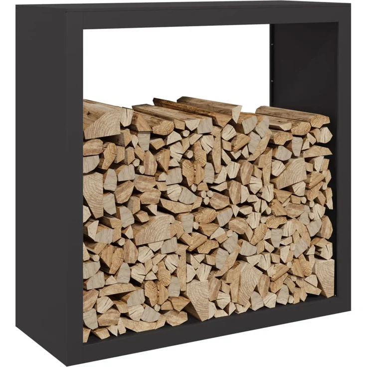 vidaXL Brennholzregal Schwarz 100x40x100 cm Stahl 850968 – Bild 3