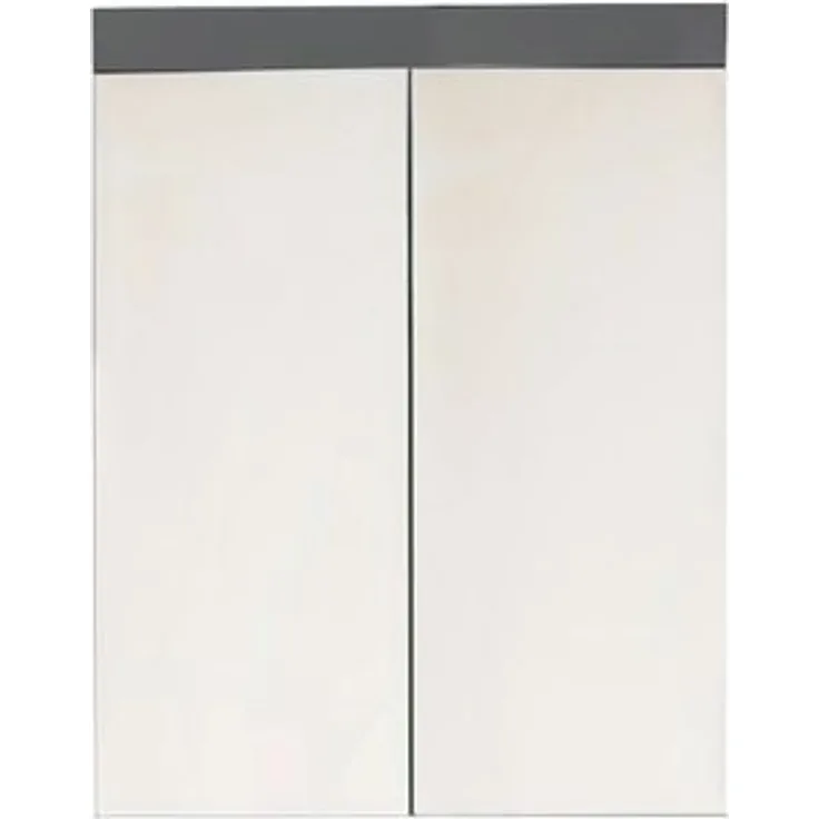 Trendteam 'Amanda' Spiegelschrank, Holz, 77 x 17 x 60 cm, Grau Hochglanz