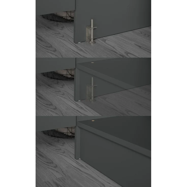 Waschmaschinenumbau Set Flexy in grau 176 x 196 cm – Bild 4