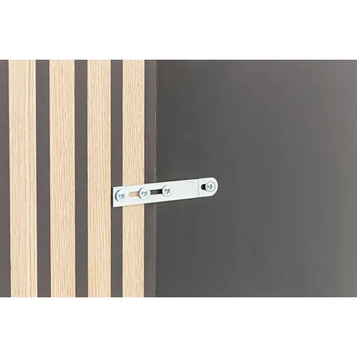 MID.YOU Garderobenpaneel, Schwarz/Eiche, Holzwerkstoff mit Aufhängemöglichkeit, 73.5x109x2.6 cm – Bild 2