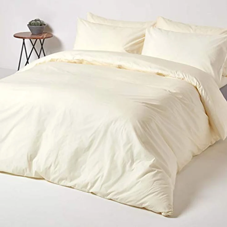 Homescapes Perkal-Spannbettlaken, Creme, 120x190 cm, 100% Baumwolle, Oeko-Tex®, hypoallergen, pflegeleicht – Bild 4