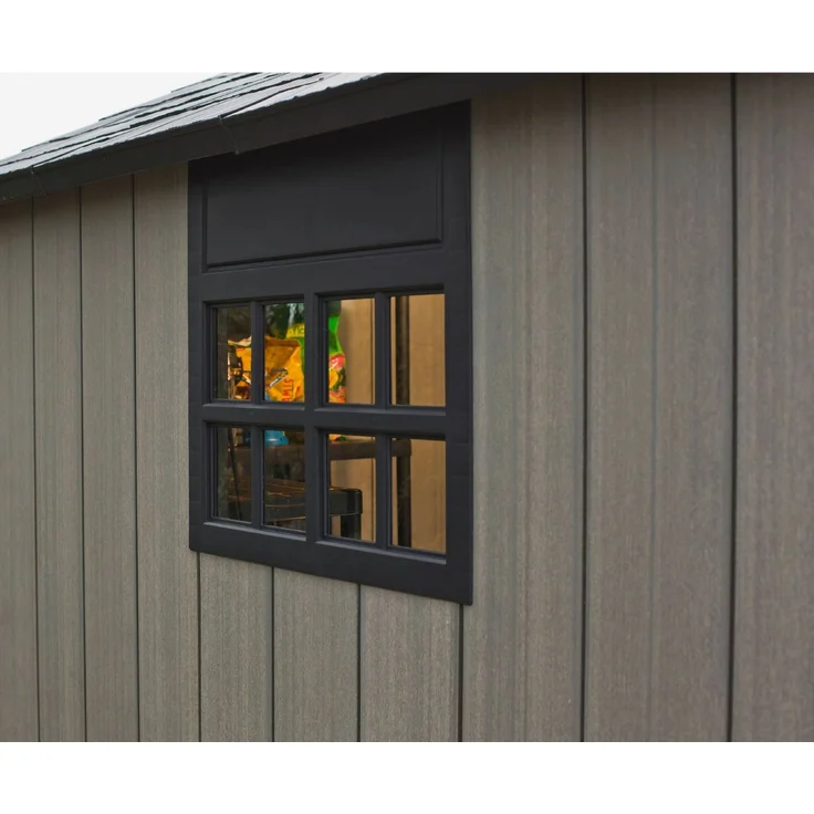 Dmora Gartenhaus Dartmouth, Gartenhütte, Gartenhaus, Werkzeugschuppen, 229x224 h242 cm, Grau – Bild 5