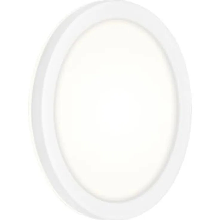 BRILONER LED Wandlampe, flach mit indirektem Licht, IP44 Außenleuchte, 21x2,8 cm, Weiß, 1200 Lumen, 4000K