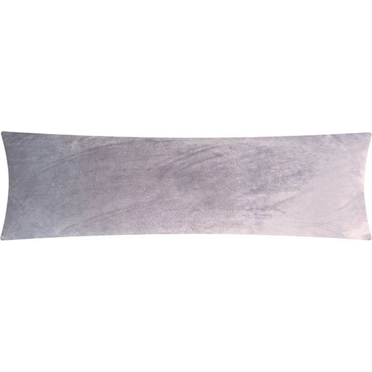Heubergshop Seitenschläferkissenbezug, (1 Stück), 40x145cm, Fleece Winter flauschig weich warm Kissenbezug (Grau) – Bild 3