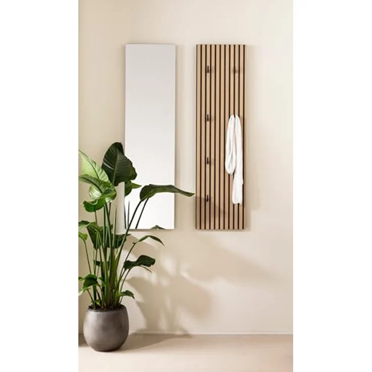 MID.YOU Garderobenpaneel Eiche, Holzwerkstoff, 30x110.6x2.6 cm, mit Aufhängemöglichkeit – Bild 2