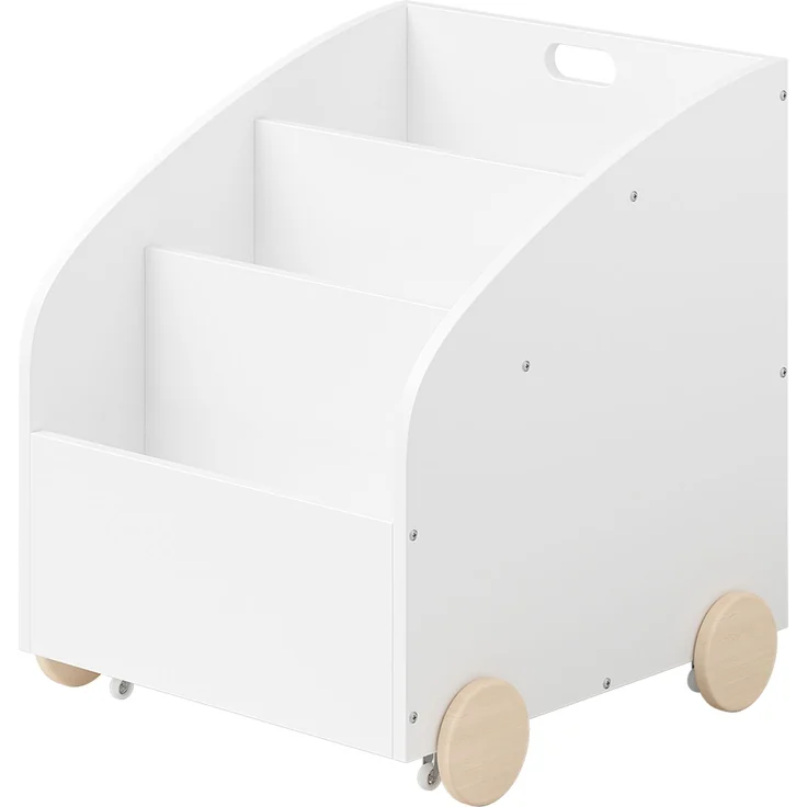 Bellabino 'Towy' Kinderbücherregal, weiß, 43x40x43 cm, Holz, Spielzeugregal mit 3 Ablagefächern und Geheimfach – Bild 11