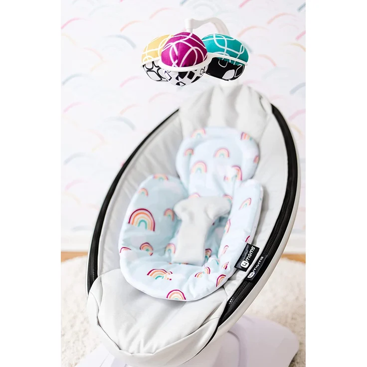 4moms Special Edition: Neugeboreneneinsatz für Babyschaukel, Babywippe, mamaRoo, rockaRoo, beidseitig bedruckt, soft, Little Rainbow – Bild 4