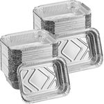 Relaxdays Aluschalen Grill 100er Set, 4,5 x 18,5 x 13 cm