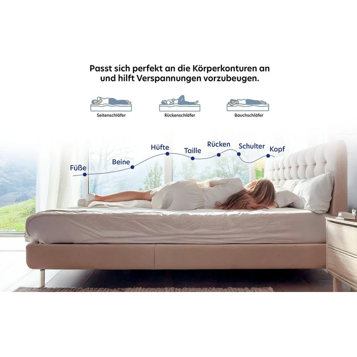 Kaltschaummatratze HydroCell - 7-Zonen Wendematratze mit zwei Liegeseiten H3&H4, Träumegut24, verschiedene Größen, Höhen und Härtegrade – Bild 3