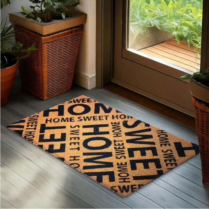 BRUBAKER Fußmatte 45x75 cm - Home Sweet Home - Schmutzfangmatte, Rechteckig, Höhe: 15 mm, Fußmatte für Außen und Innen - Wetterfest und Rutschfest – Bild 5