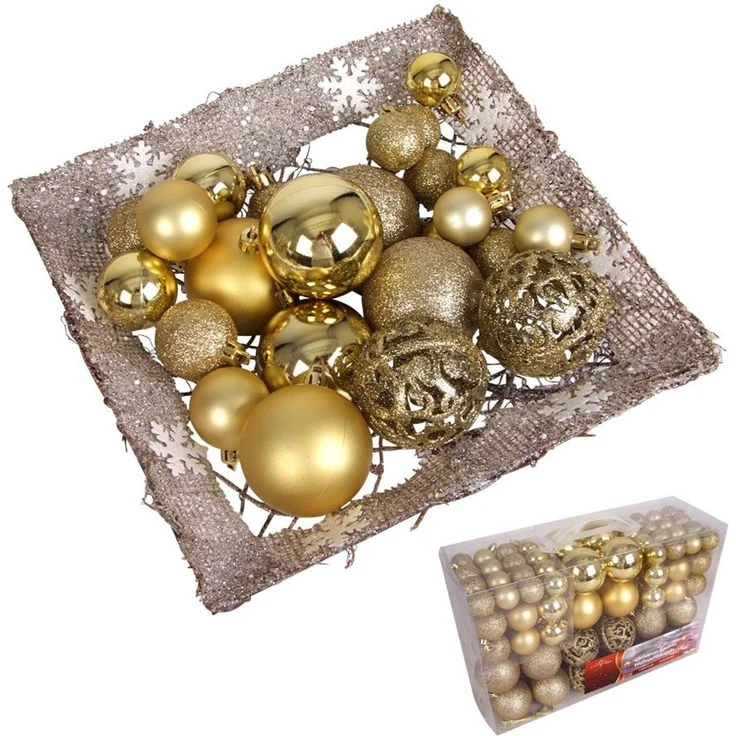 Weihnachtsbaumkugeln 100er-Set Baumschmuck Christbaumkugeln Weihnachtskugeln – Bild 1