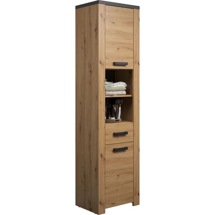 Hochschrank Franka / Follow, Holzwerkstoff, Holzfarben, 53 x 196 x 35 cm