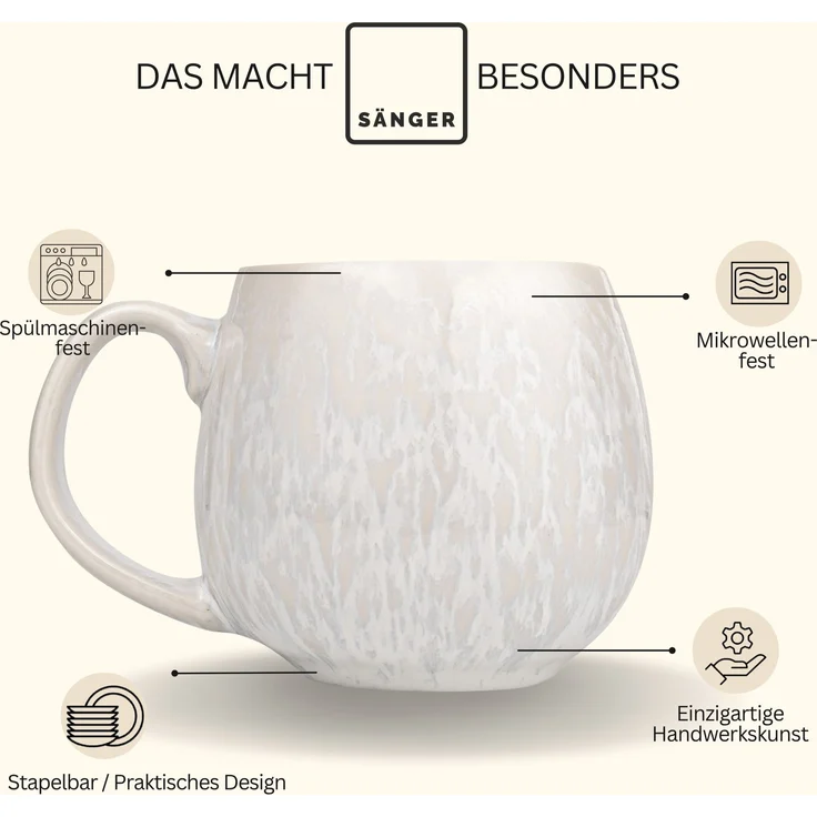 SÄNGER Kaffeebecher Set Korfu 4 teilig – Bild 3