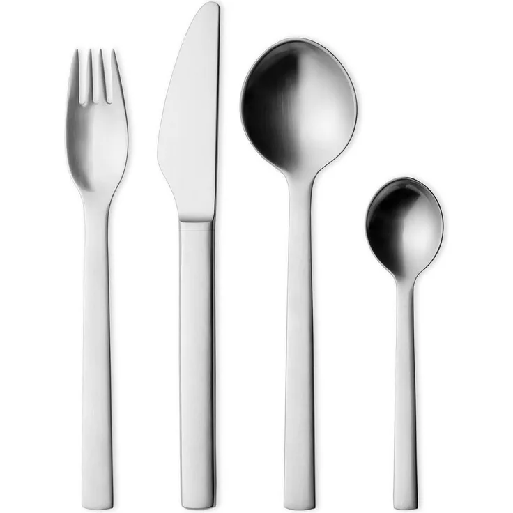 Georg Jensen GJ 106239 New York Besteck 4 Stück Matt, Edelstahl, stainless steel, 4 x 19 x 26,2 cm