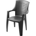 Progarden Stapelsessel polypropylen wetterfest Talia Stapelsessel anthrazit holzoptik