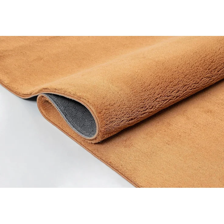 the carpet Relax kuscheliger Kurzflor Teppich, Anti-Rutsch Unterseite, Waschbar bis 30 Grad, Super Soft, Felloptik, Terra, 120x160 cm – Bild 6