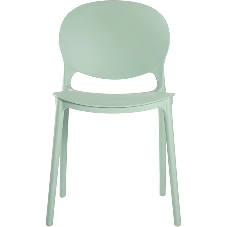 Lüllmann Besucherstuhl Designstuhl aus Polypropylen, Farbe salbei (1, 1 St), Designerstuhl aus Kunststoff, robust, pflegeleicht – Bild 2