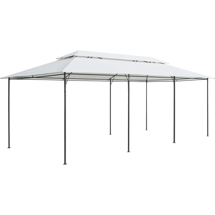 Gartenpavillon, Pavillon 600x298x270 cm Weiß 180g/m²