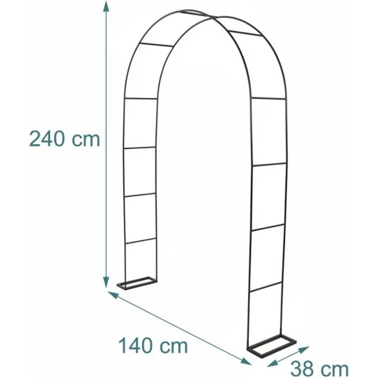 Rosenbogen XXL aus Metall mit Ständer 10052806 – Bild 4
