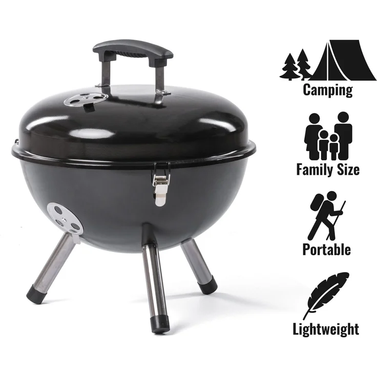 ROSMARINO HOLZKOHLEGRILL ROSMARINO Stahl (H 26 x T 42 x B 38 cm) – Bild 5