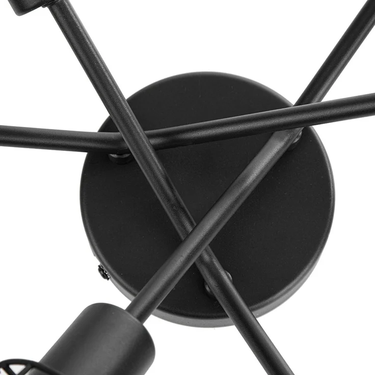 LED Deckenleuchte, schwarz, braun, dimmbar, Grasgeflecht, D 67 cm – Bild 7