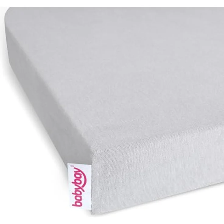 babybay Jersey Spannbetttuch Deluxe mit Membran passend für Modell Verlängerungsseite Boxspring XXL, zartgrau – Bild 3