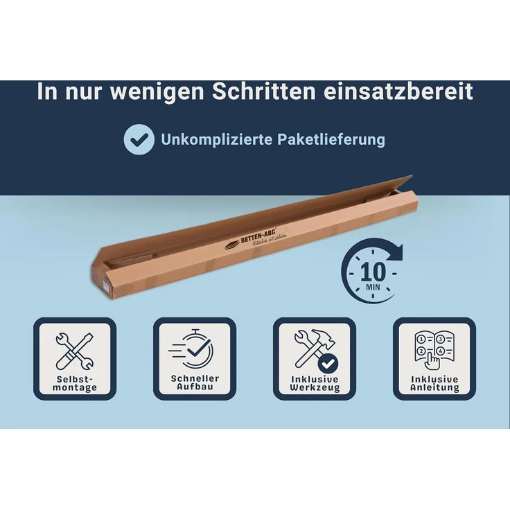 Lattenrost MaDeRa 7-Zonen-Lattenrost – 3 verschiedene Ausführungen, Selbstmontage, Betten-ABC, Kopfteil Bettkastenfunktion, Fußteil Bettkastenfunktion, Optimale Anpassung an den Körper, besondere Langlebigkeit, stabil – Bild 6