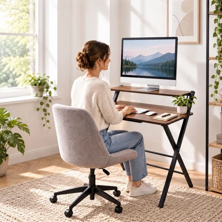 Relaxdays Klappbarer Schreibtisch Monitoraufsatz – Bild 5