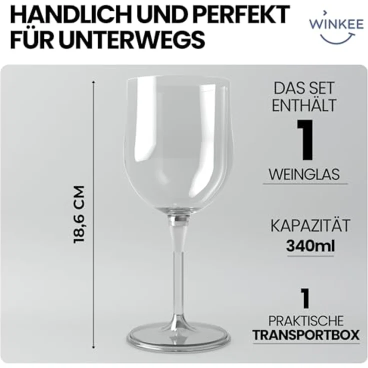 Winkee Weinglas To-go Weinglas mit Aufbewahrungsbox – Bild 4