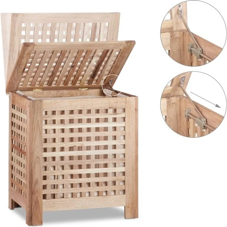 Wäschetruhe Walnuss – Bild 6