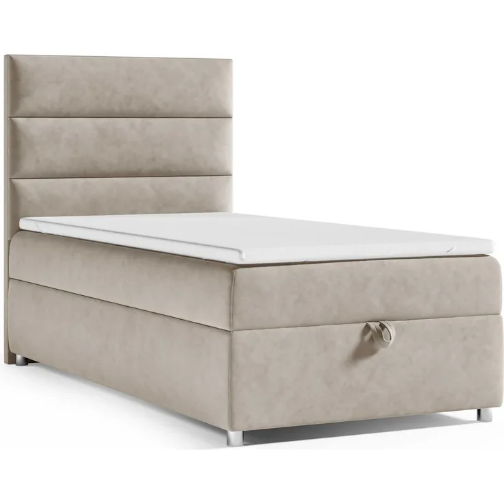 Best for Home Boxspringbett mit Bettkasten Trinity K-4 SINGLE Bonellfederkern inkl. Topper (70x200 80x200 90x200 100x200 cm), inkl. Lieferung bis in die Wohnung, TOP Preis-Leistungs-Verhältnis