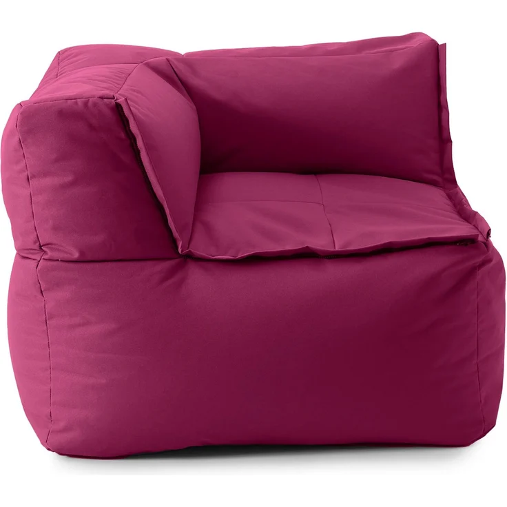 Lumaland Sitzsack-Sofa, Polyester, Eckteil, Rotwein, 70 x 81 x 81 cm – Bild 1