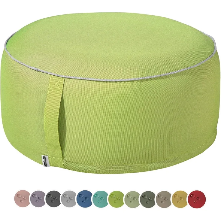 heimtexland Sitzkissen Outdoor Pouf Bodenkissen Garten Lounge Deko Hocker, schmutz-/wasserabweisend I UV-beständig I waschbar