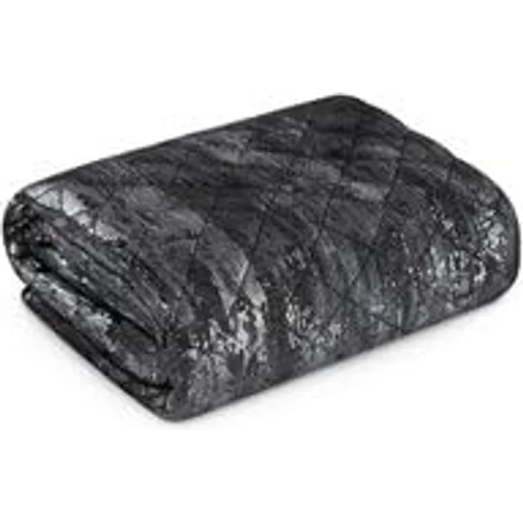Elegante Tagesdecke Decke BLINK 3 dunkel 220x240 cm schwarz silber – Bild 6