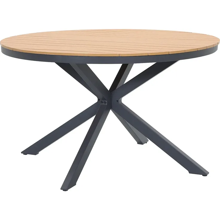 Vente-unique - ZEYVA Gartenessgruppe Metall Grau - B 65 cm125,5 cm x H 74 cm86,5 cm x L 52 cm125,5 cm – Bild 3