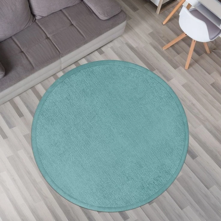 TT Home Teppich, Rund, Höhe: 24 mm, Krabbelmatte Babyzimmer Teppich Spielmatte Kinder Unifarben Rutschfest – Bild 5