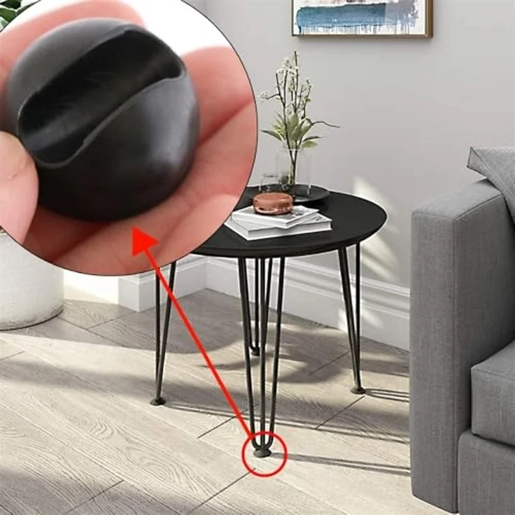 4x Fußbodenschoner für 12mm Hairpin Legs - Schwarz – Bild 4