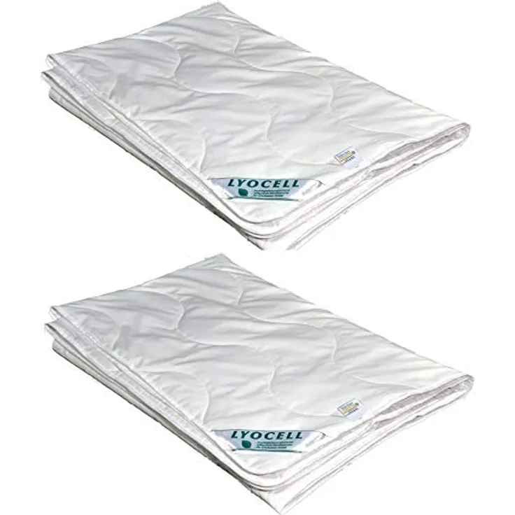 Angebot 2x Sommerdecke super leicht Lyocell Tencel Sommerhit 100% Natur 135x200 cm