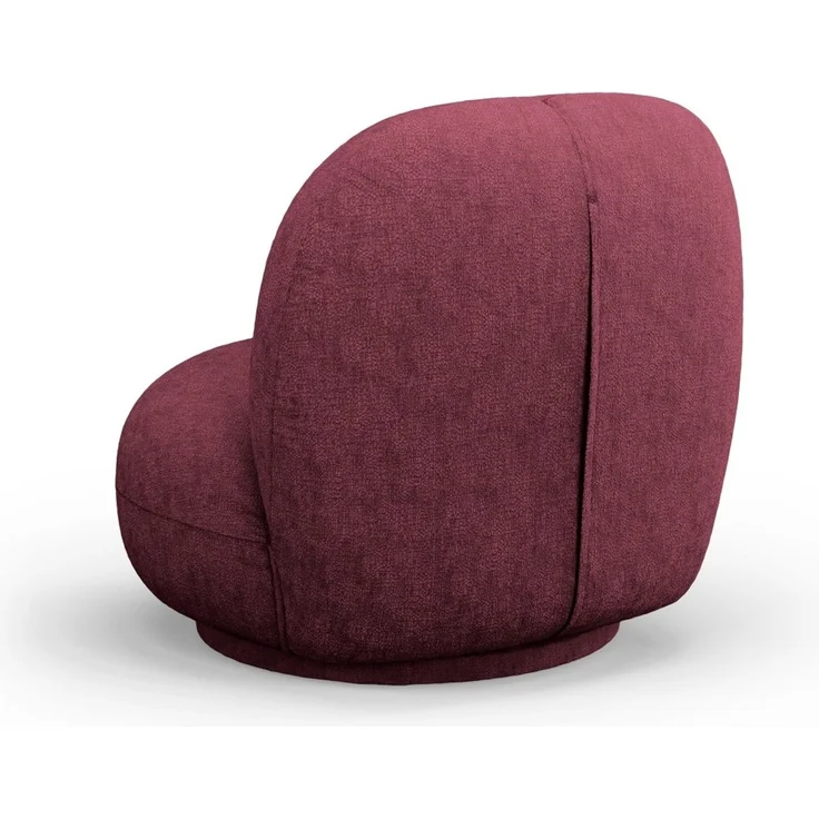 Micadoni Drehbarer Sessel Chuck Chenille Purpur Rot – Bild 3
